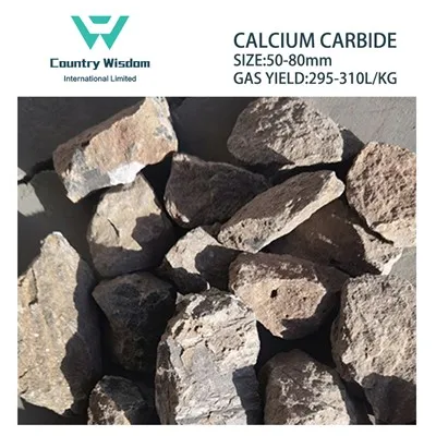 Ġebla tal-Karbur tal-Kalċju 50-80mm 295L/Kg Cac2 Għas-Sintetizzazzjoni tal-Polyvinyl Chloride (PVC)